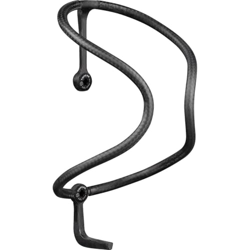 Topeak Feza Cage G12 Gravel ? Tubular Carbon Fiber Water Bottle Cage (Black) | Ultra-Light 12g Design, Standard Fit, Includes Aluminum Bolts & T20 Torx Wrench