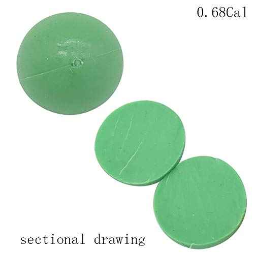 Reusable 0.68 Caliber Paintballs - 100 New Re-Usable Rubber Training Elastic Balls Paint Balls