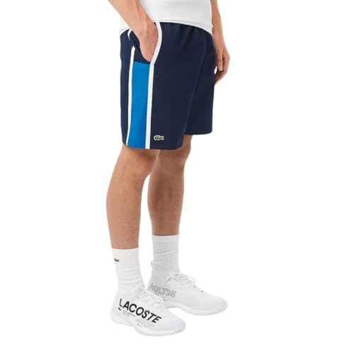 Lacoste Men's Sport Lightweight Color Block Stripe Tennis Shorts