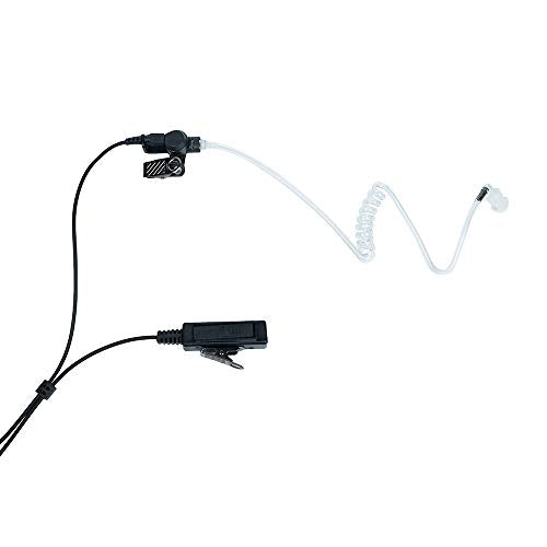 2 Wire Covert Acoustic Tube Earpiece Headset for Motorola Walkie Talkie 2-Pin 2.5MM