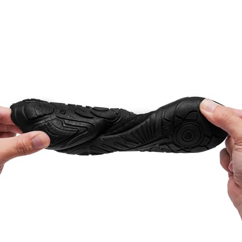 Water Shoes for Women & Men Quick Dry Beach Swim Shoes - Black, 11.5 Women / 10.5 Men