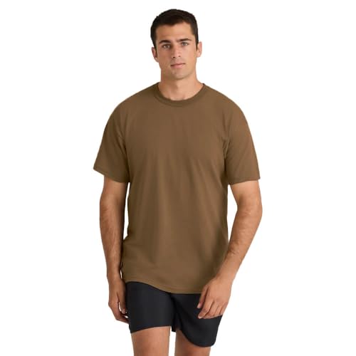 Soffe Men's Military Short Sleeve T-Shirt - Small / Sand - 3 Pack