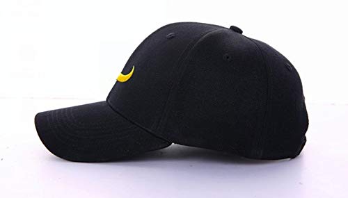 Women's Moon Hat - Black Anime Style Half-Moon Cap