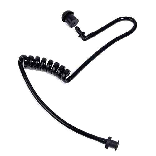 Replacement Mushroom Ear Tips for Two Way Radio Walkie Talkie Acoustic Coil Tube Earpiece Surveillance Headset. (Black)