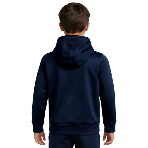 FC Barcelona Kids Pullover Hoodie - Unisex Officially Licensed Soccer Apparel - Navy Small