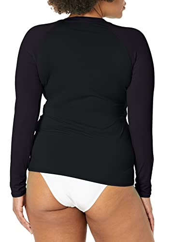 Black X-Small Long Sleeve Rashguard for Women - UPF 50+ Sun Protection