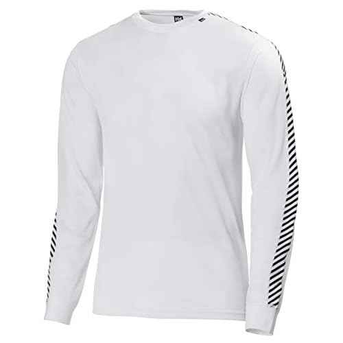 Helly Hansen Men's HH LIFA Stripe Crew Base Layer, 001 White, Large