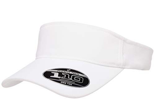 Flexfit Men’s 110 Visor - White Adjustable Sports Hat for Men