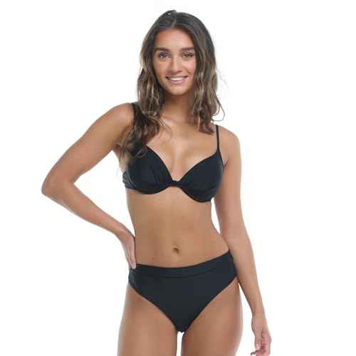 Body Glove Women's Standard Smoothies Marlee High Waist Solid Bikini Bottom Swimsuit