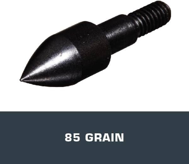 Allen Company Archery Bullet Points - Soft Arrow Tips for Target Practice - Screw-On Design - Reduces Wear and Tear on Targets - Multiple Sizes/Grain - 12-Pack - Black