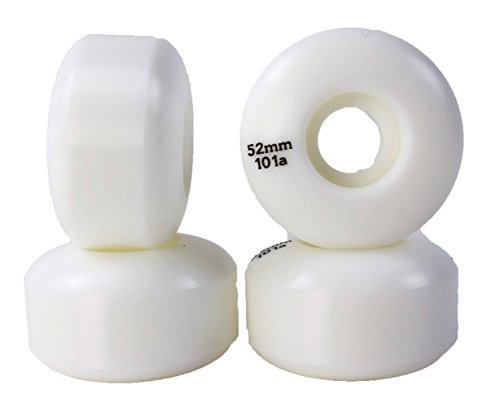 Pro Skateboard Wheels 52mm - White - 101a Hard Skateboard Wheels
