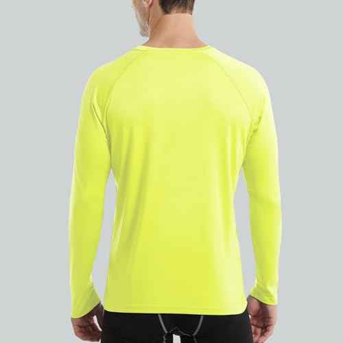 HISKYWIN Men's Long Sleeve Shirts Lightweight UPF 50+ Sun Protection SPF Outdoor T-Shirts Fishing Hiking Running Tee Tops