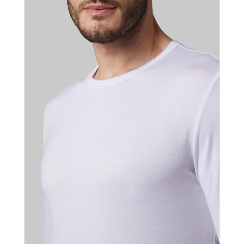 32 Degrees Heat Men's Lightweight Crew Baselayer Top | Form Fitting | Long Sleeve| 4-Way Stretch | Thermal