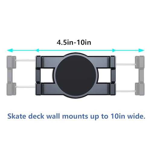2 Pack Skateboard Wall Mount Deck Display - 360° Rotatable Floating Hanger for Skateboards - Suitable for Any Skateboarder