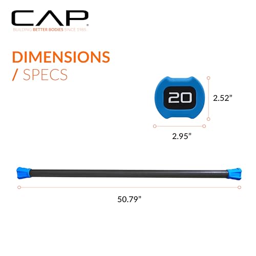 Weighted Body Bar 20 LB Fitness Equipment for Strength and Balance