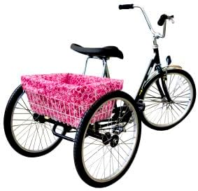 Adult Trike Bicycle Basket Liner, Large Bike Basket Liner, Extra Large Trike Only Rear Basket Liner