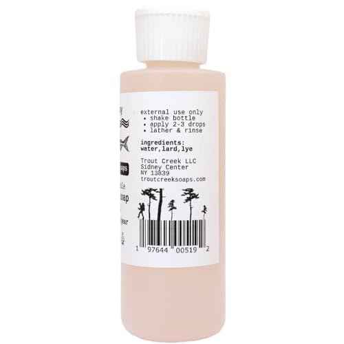 Biodegradable Outside Soap for Fishing & Hiking. Waterway Safe, Fragrance Free Formula (4 fl oz) Made in the USA.