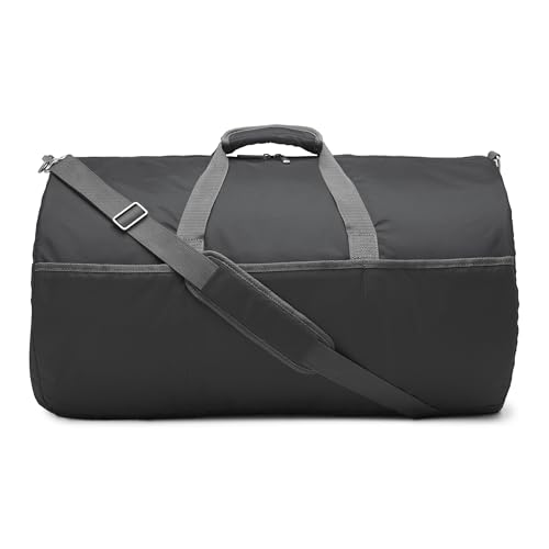 Travel Duffel Bag 25 Inch Foldable Nylon Sports & Luggage Bag Black