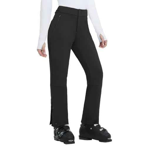 baleaf Snow Pants Womens Fleece Lined Water Resistant Insulated Softshell Winter Ski Pants with Pockets Snowboarding Hiking