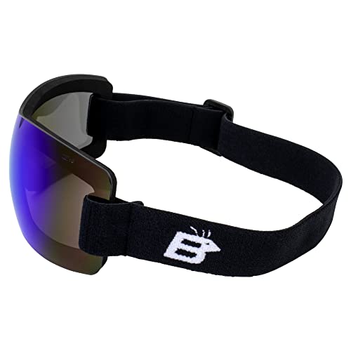 Sport Goggle with Blue Mirror Lens for Snowboarding Motorcycle and Skydiving