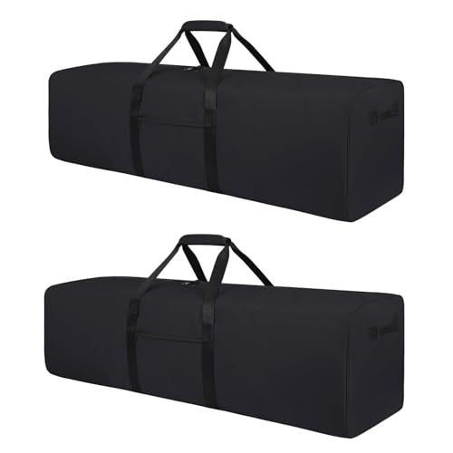 Urbanstand Foldable 48 Inch Travel Duffel Bag Lock Zipper Black 2 Pack
