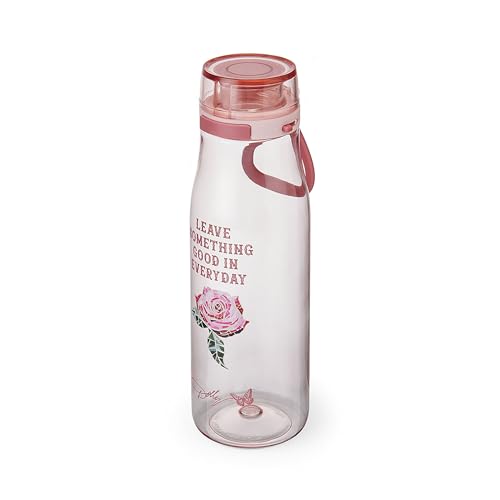 Dolly Parton Pink Rose Water Bottle 24oz Leakproof Flip Lid & Handle