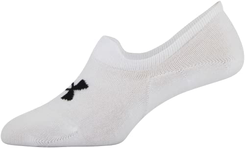 Under Armour Essential Ultra Low Socks 6-Pack Large White - Athletic Crew Socks