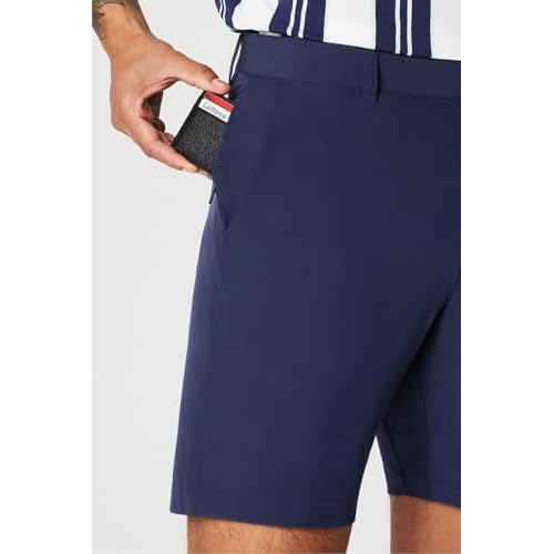Fabletics Men's Only Short, Everyday Commuter, Lightweight, Liquid Resistant, Secure Pockets, 4-Way-Stretch, Streamlined Fit