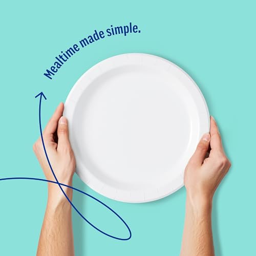 Disposable 9 Inch White Paper Plates Bulk Pack of 1,000 for Events
