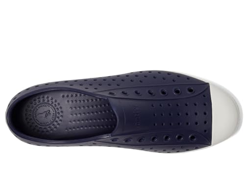 Lightweight Unisex Sneakers - Jefferson Slip-On Shoes in Regatta Blue & Shell White - Native Shoes
