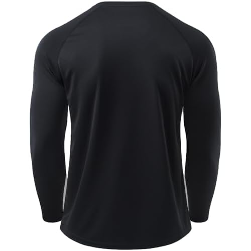 Men's Long Sleeve Base Layer Shirts Quick Dry Undershirts Workout Hiking Camping Athletic Top
