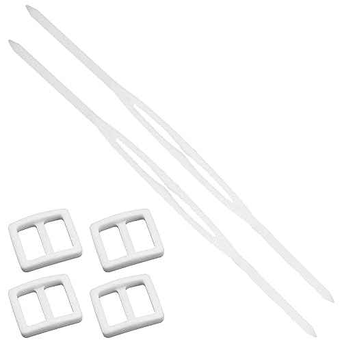 Universal Swimming Goggles Replacement Straps, Silicone Head Band for Swim Dive Mask (White, 2 PCS)