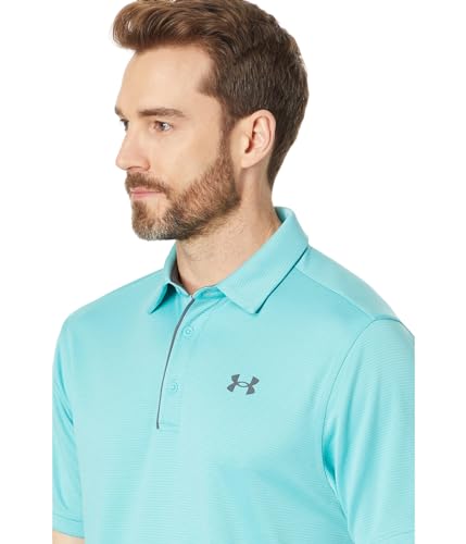 Under Armour Men's Tech Golf Polo XX-Large Green Wave & Pitch Gray Performance Shirt