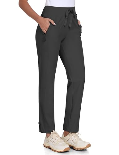 Women's Lightweight Hiking Pants Waterproof Quick Dry Joggers with Zipper Pockets
