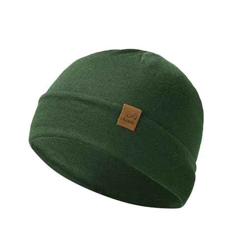 ACUSHLA 100% Merino Wool Cuff Beanie for Men & Women Knitted Winter Hat Unisex Watch Cap Skull Wrap for Cold Weather