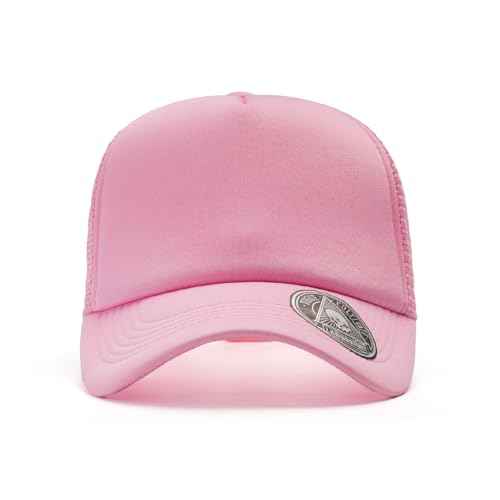 Vogcolab 2-Pack Classic Foam Trucker Hat Summer Mesh Hat Lightweight Adjustable Back Buckle Strap