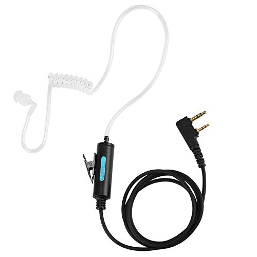 SAMCOM Clear Tube Earpiece for Two-Way Radios - Walkie Talkie Headset with Microphone