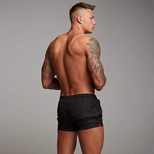Men's Quick Dry Swim Trunks with Zipper Pockets and Mesh Lining