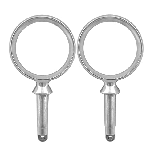 Marine Stainless Steel Oarlock Sockets Side Mount Paddle Brackets 2 Pcs