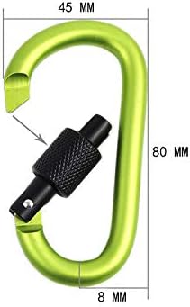 Onwon Aluminum Carabiner D-Ring Locking Key Security Camping Climbing Hiking Keychain (10 PCS)