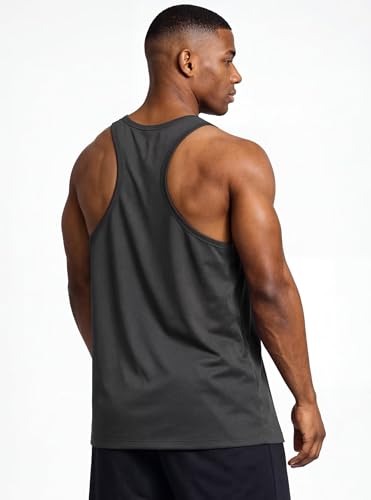 Men's Workout Tank Top - Grey Medium - Sleeveless Muscle Bodybuilding Shirt
