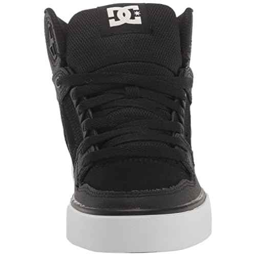 DC Men's Pure High Top Wc Skate Shoes Casual Sneakers, Black/Black/White, 15