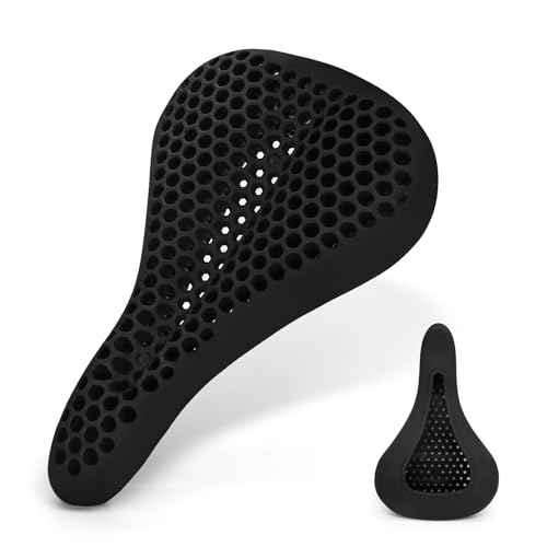 MZYRH Bike Seat Cushion,Gel Padded Bike Seat Cover for Men & Women,Soft Bike Saddle Cover Compatible with Mountain Road Cycling Bike, Outdoor & Indoor