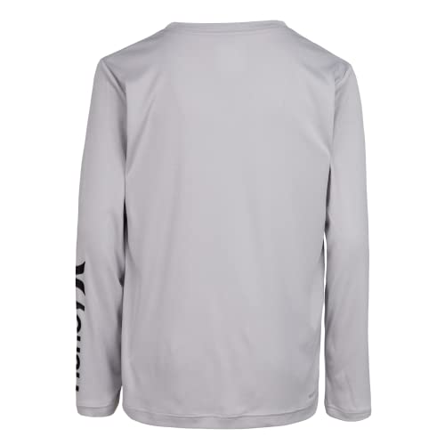 Hurley Boys' Long Sleeve Graphic T-Shirt Large Grey Heather