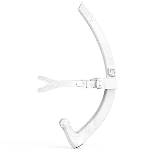 Greatever Swim Snorkel for Lap Swimming, Detachable Portable Swim Training Snorkel, Silicone Adjustable Headband, One Way Exhaust Valve, Unisex-Adult