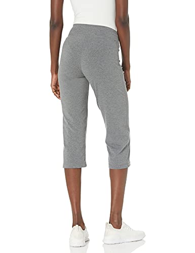 Danskin Women's Basic Capri Pants - Medium Charcoal Grey Heather