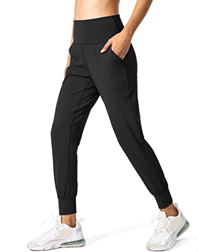 High Waisted Women's Joggers with Pockets - Loose Fit Yoga Pants for Workout & Lounge