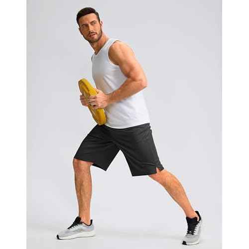 G Gradual Men's Athletic Shorts with Pockets 11" Long Basketball Shorts Lightweight Quick Dry Gym Workout Shorts for Men