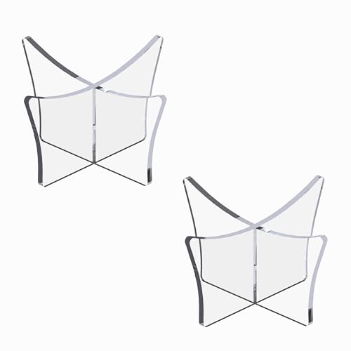 Acrylic Large Ball Display Stand 4.7x2.6 Inch 2-Pack for Sports Balls - Clear
