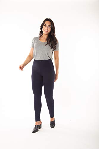 Intro Tummy Control High Waist Pull-On Cotton Spandex Leggings X-Large Navy